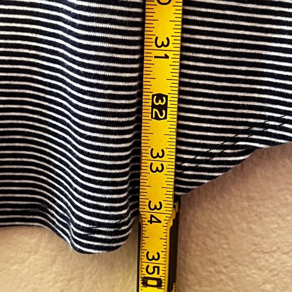 Ralph Lauren Nightgown M Navy Blue White Stripe Long Sleeve Sleep SKYKH 813938T - Picture 12 of 15